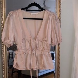 LUSH Pink Babydoll Top
